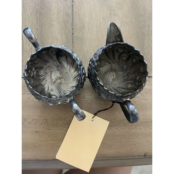 Antique Barbour Brothers. Co. Cup‎ Quadruple Silver Plate Floral Design